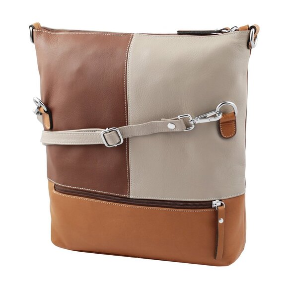 Fantini Italian Leather Modern Brown Handbag - Picture 8 of 10